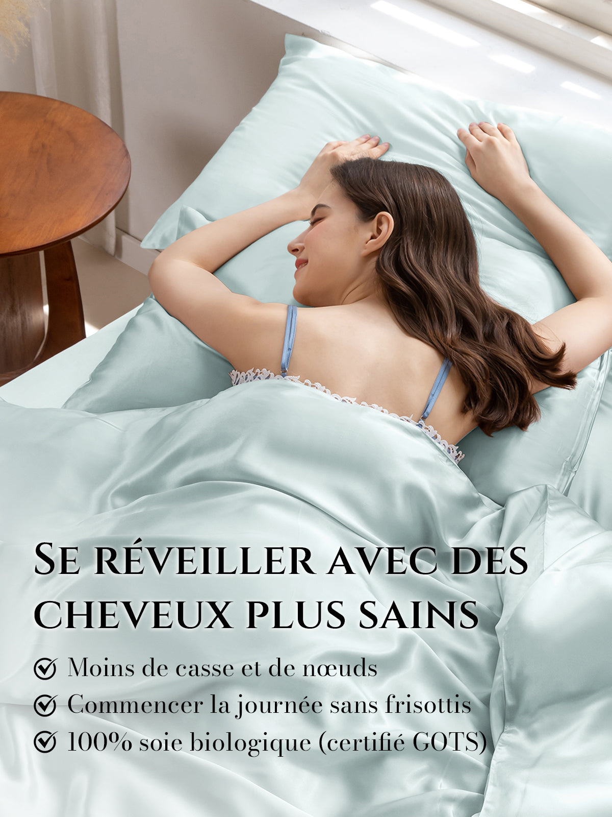Taie d’oreiller en soie 22 Momme
