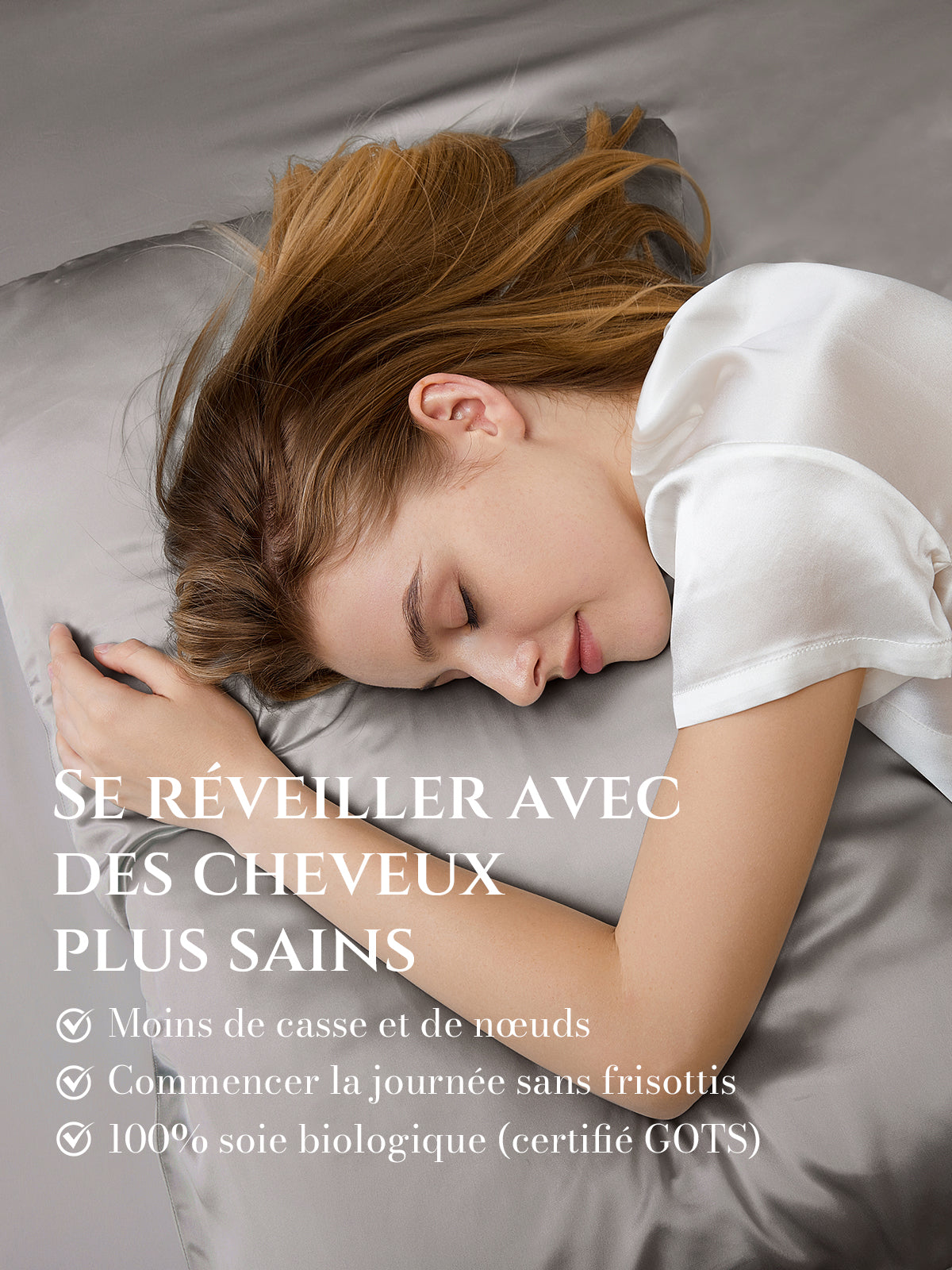Taie d’oreiller en soie 25 Momme
