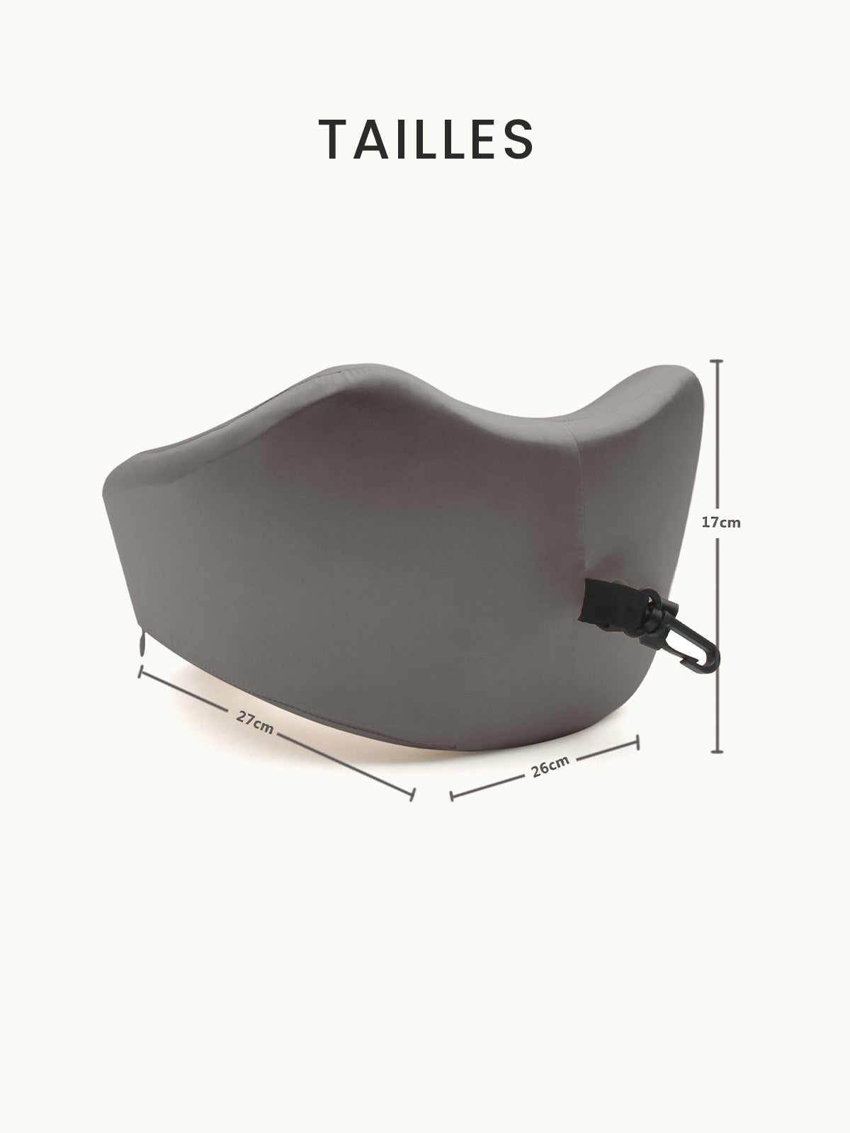 Oreiller de Voyage Ergonomique en Soie avec Mousse Mémoire Élastique