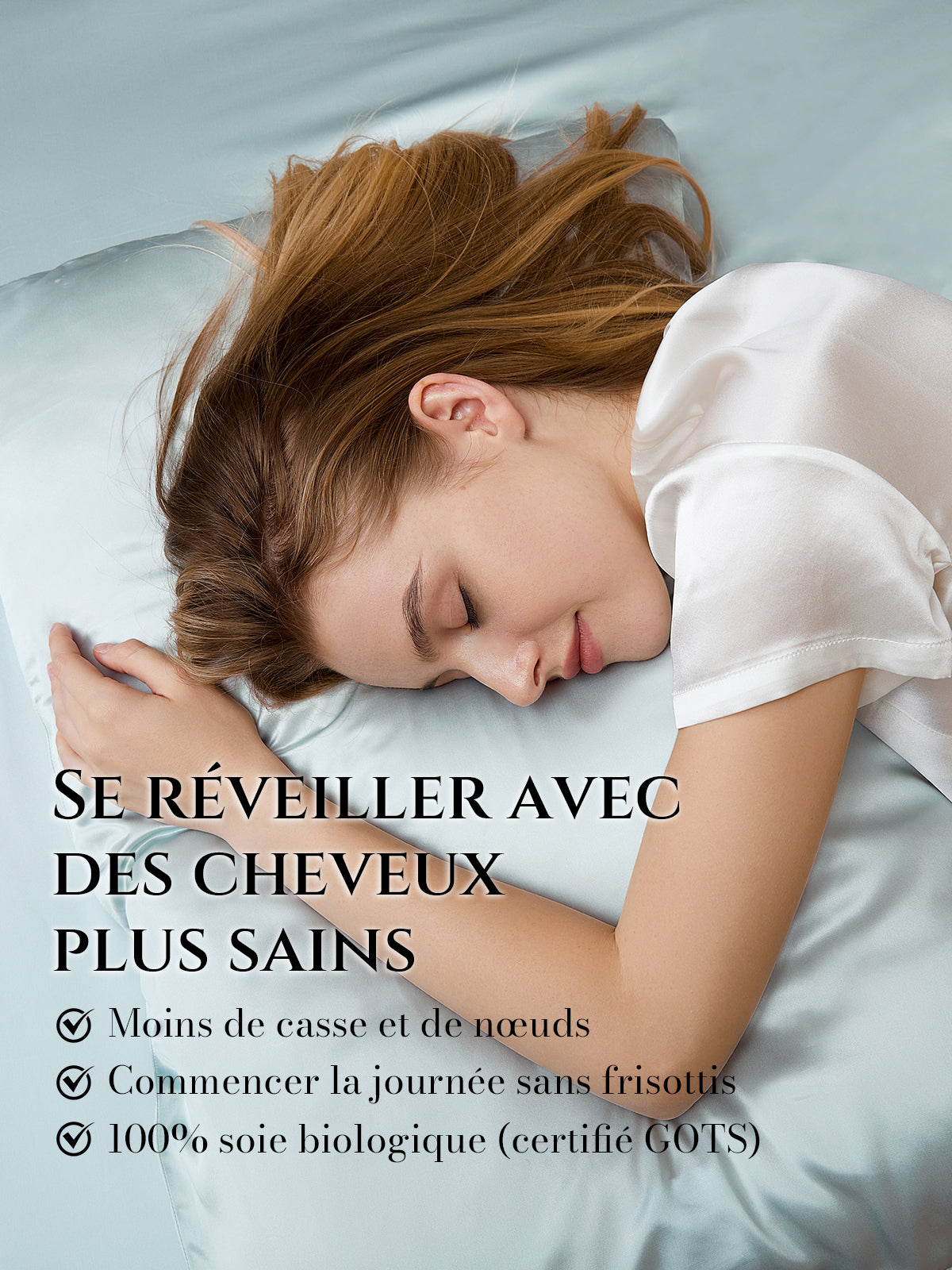 Taie d’oreiller en soie 25 Momme