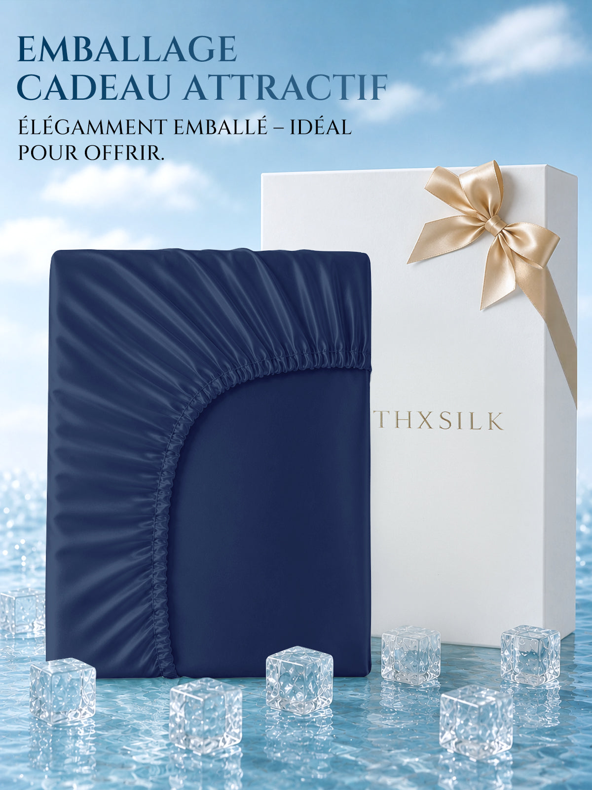 Drap-housse en soie 25 Momme sans couture