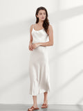 19 Momme Chemise de nuit longue en soie à dos échancré
