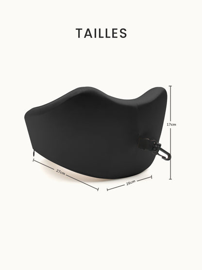Oreiller de Voyage Ergonomique en Soie avec Mousse Mémoire Élastique