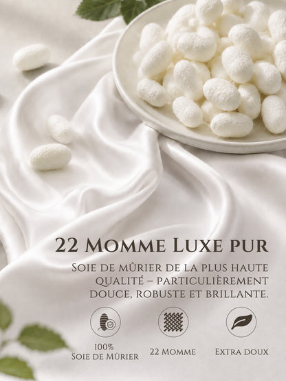 Drap-plat en soie 22 Momme