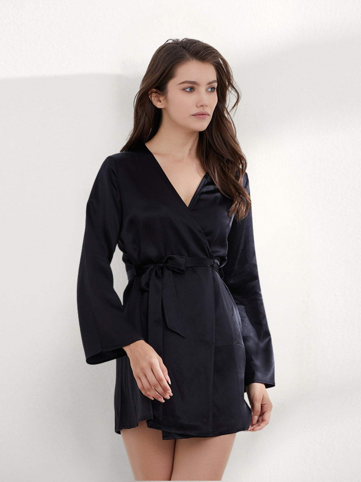 Peignoir Court Soie 19 Momme Luxe Femme