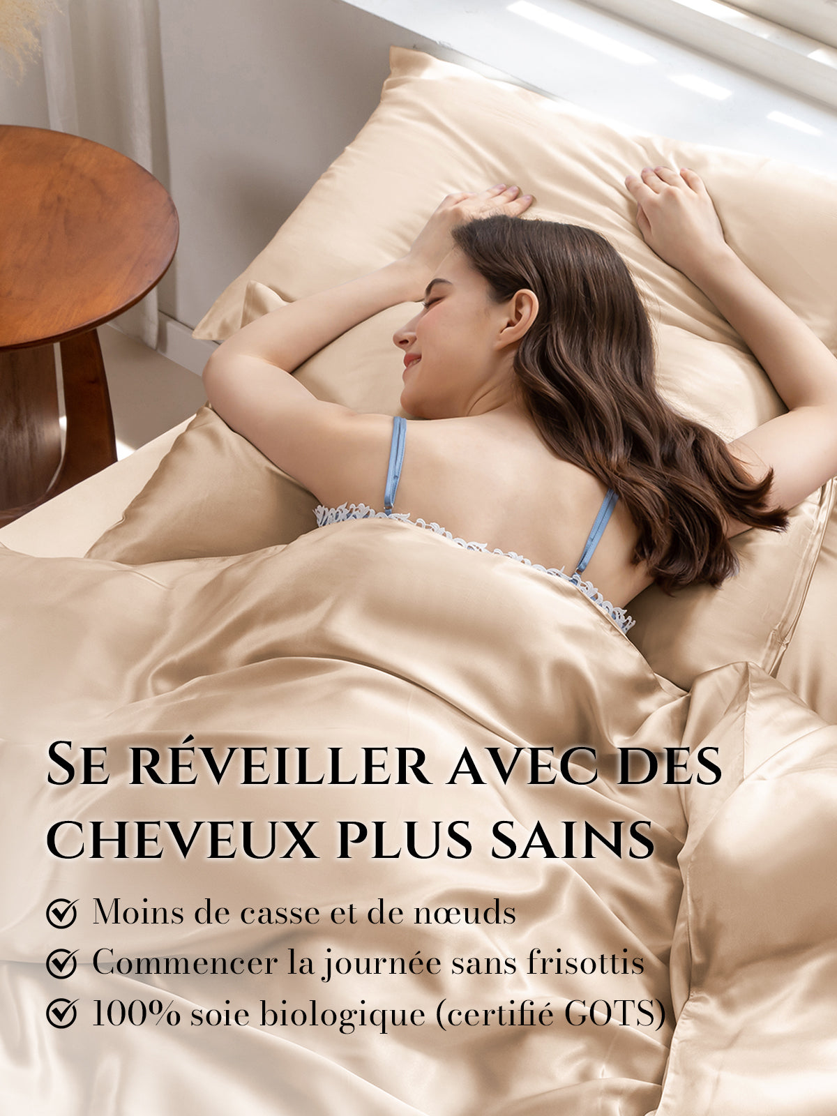 Lot de 2 taies d’oreiller soie 22 Momme