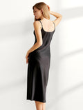 19 Momme Chemise de nuit longue en soie à dos échancré