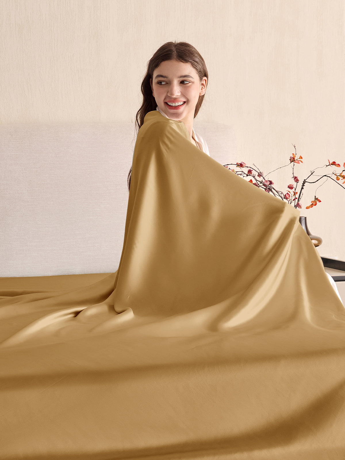 Drap-plat en soie 19 Momme