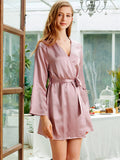 19 Momme Mini peignoir en soie pour femme