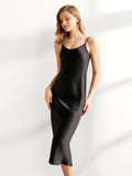19 Momme Chemise de nuit longue en soie à dos échancré