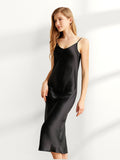 19 Momme Chemise de nuit longue en soie à dos échancré