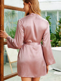 19 Momme Mini peignoir en soie pour femme