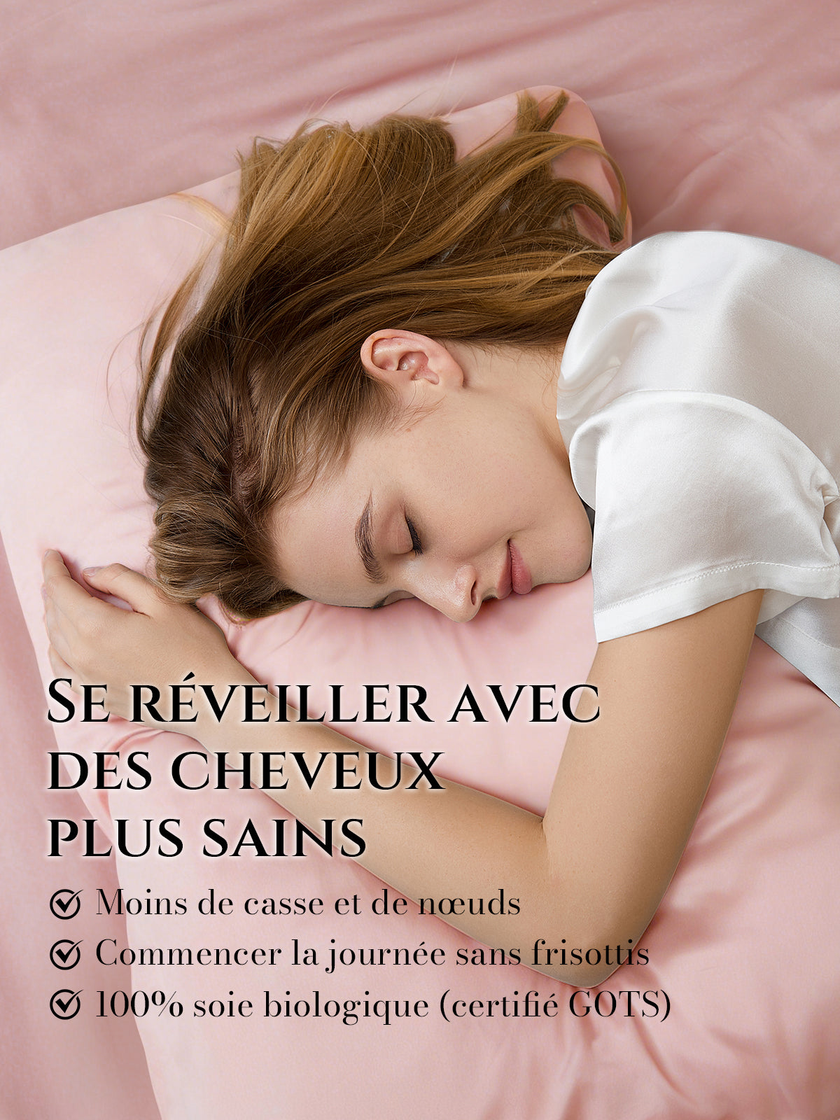 Taie d’oreiller en soie 25 Momme