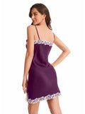 19 Momme Robe Femme Soie Dentelle Décolleté