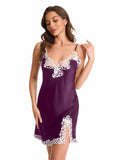 19 Momme Robe Femme Soie Dentelle Décolleté