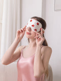 19 Momme fraises masque pour les yeux en soie