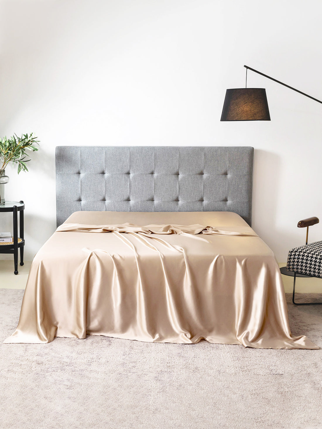 Drap-plat en soie 19 Momme
