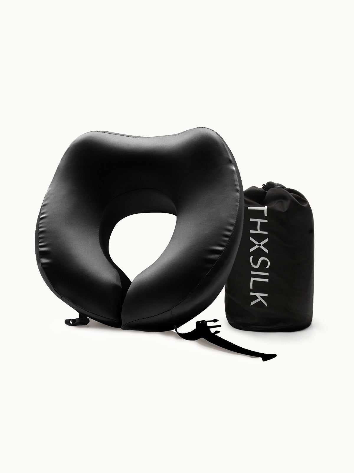 Oreiller de Voyage Ergonomique en Soie avec Mousse Mémoire Élastique