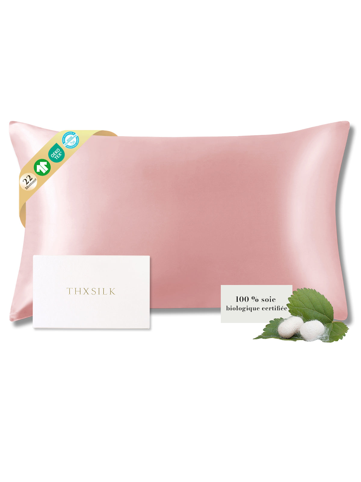 Taie d’oreiller en soie 22 Momme