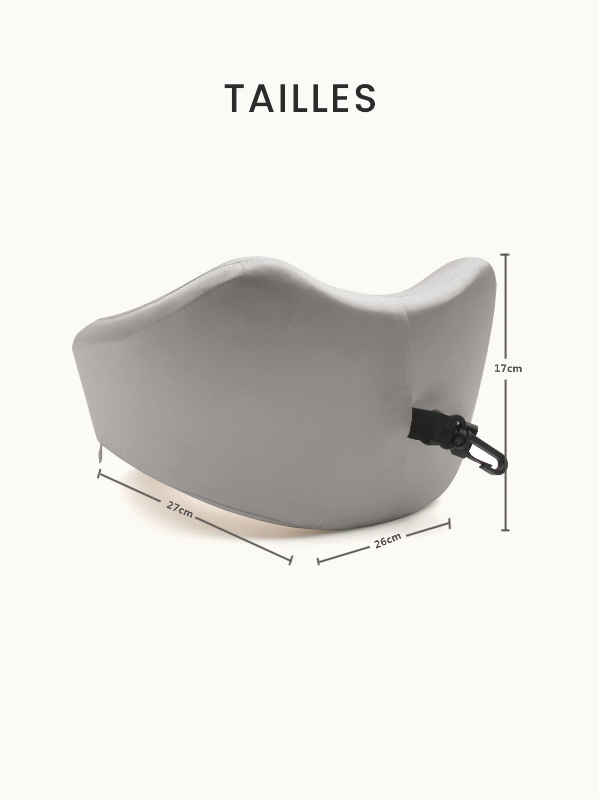 Oreiller de Voyage Ergonomique en Soie avec Mousse Mémoire Élastique