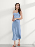 19 Momme Chemise de nuit longue en soie à dos échancré