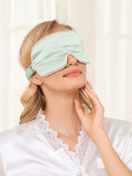 Masque de sommeil en soie de mûrier contrasté 25 momme