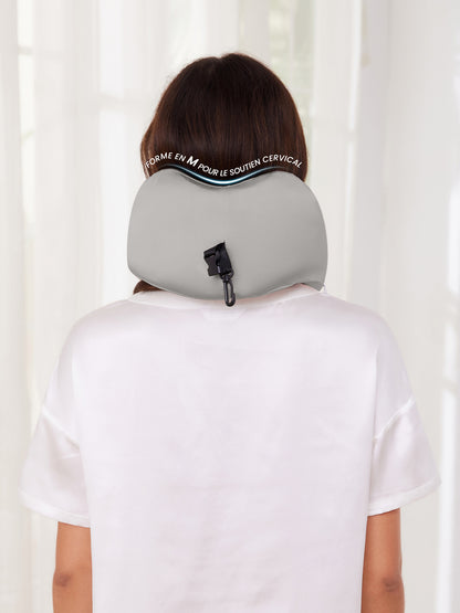 Oreiller de Voyage Ergonomique en Soie avec Mousse Mémoire Élastique