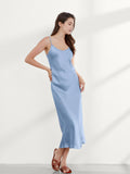 19 Momme Chemise de nuit longue en soie à dos échancré