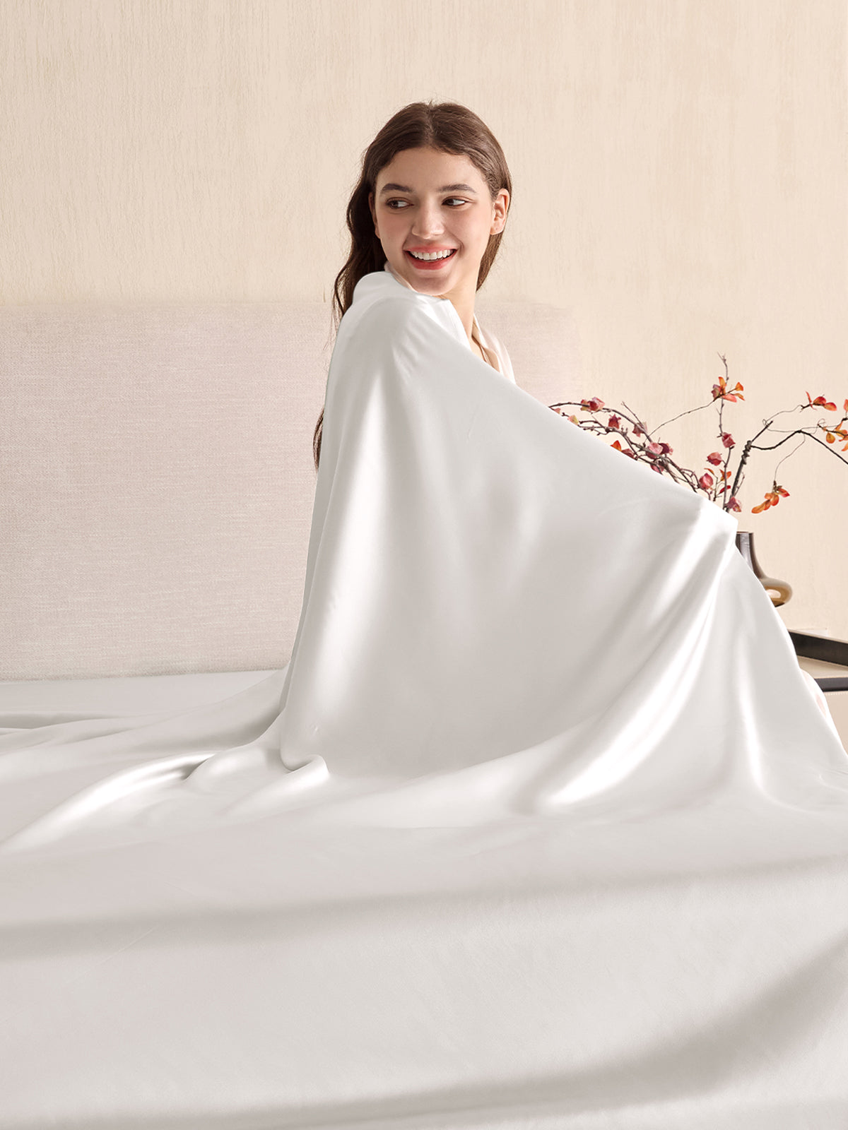 Drap-plat en soie 19 Momme
