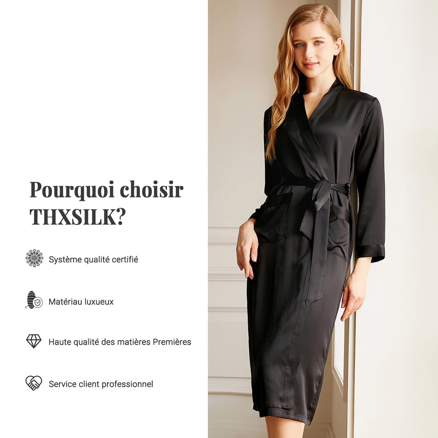 Robe longue en soie pleine longueur