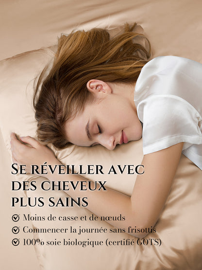 Taie d’oreiller en soie 25 Momme