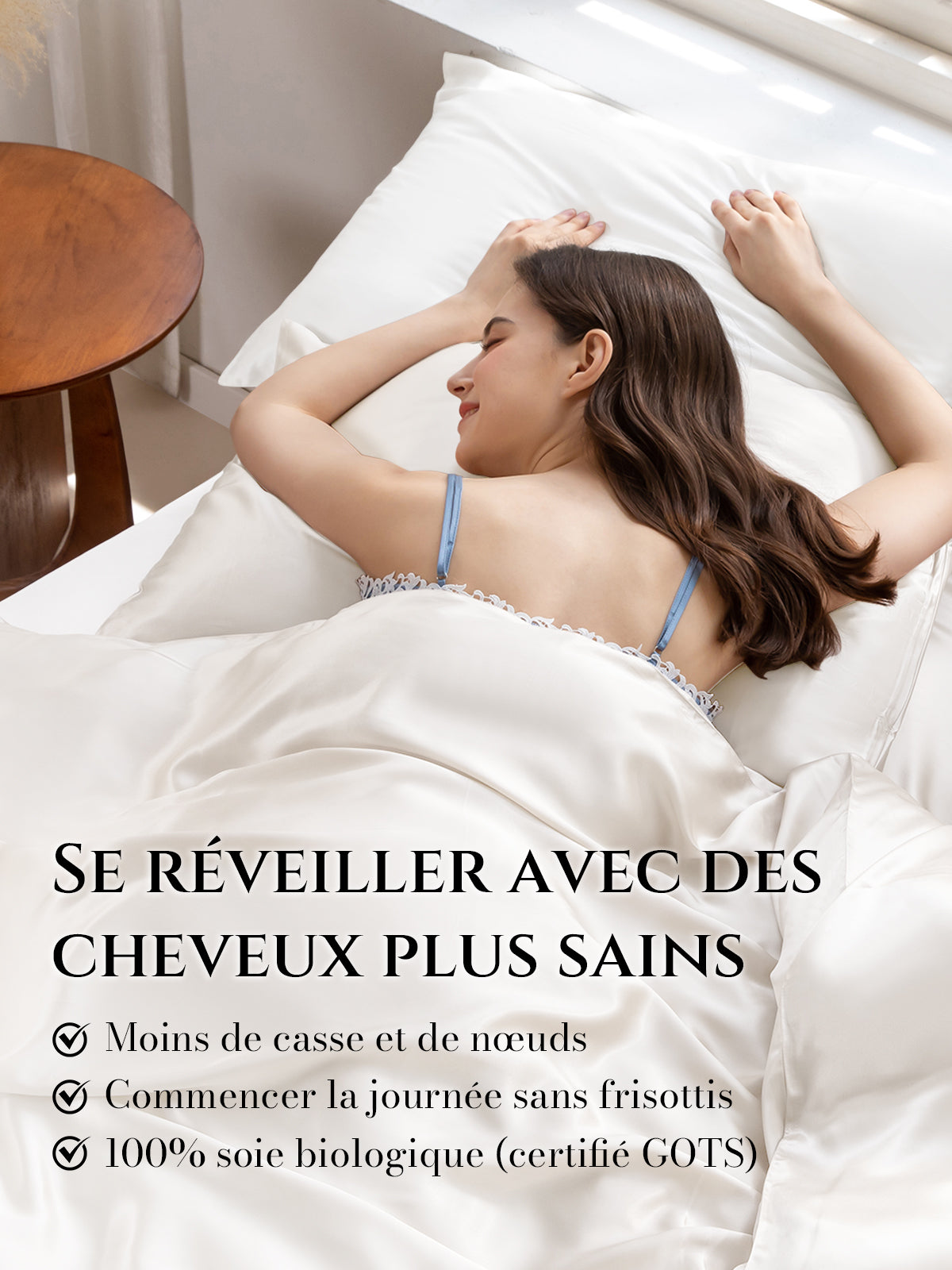 Lot de 2 taies d’oreiller soie 22 Momme