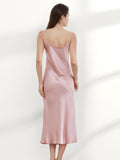 19 Momme Chemise de nuit longue en soie à dos échancré