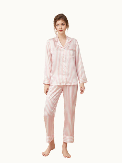 Pyjama Soie 19 Momme Rayures Classiques