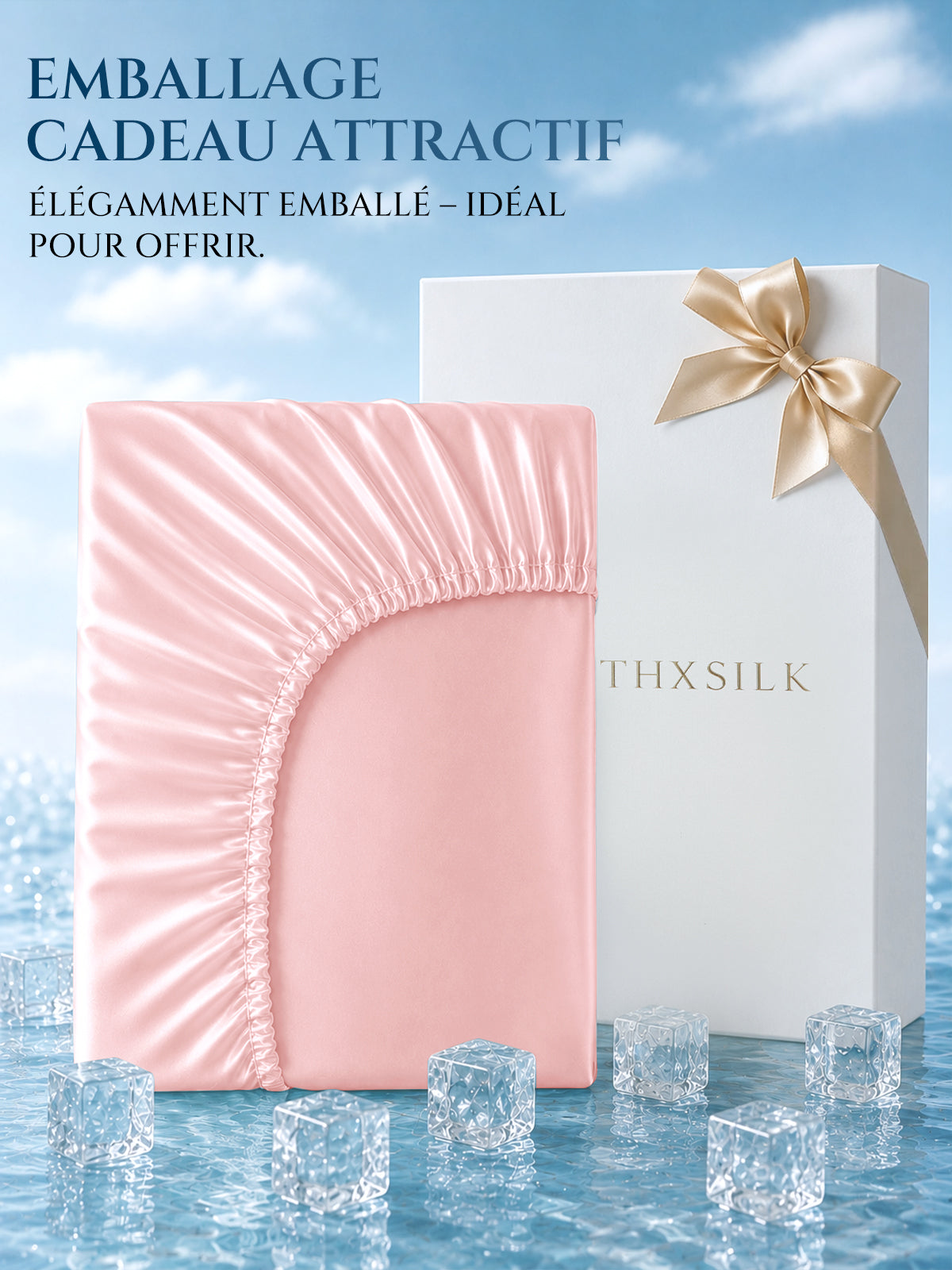 Drap-housse en soie 25 Momme sans couture