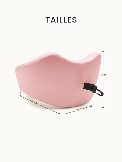 Oreiller de Voyage Ergonomique en Soie avec Mousse Mémoire Élastique