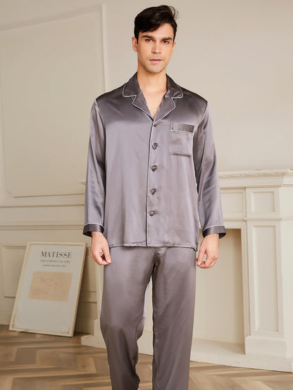 Pyjama Homme en Soie 19 Momme à Col V