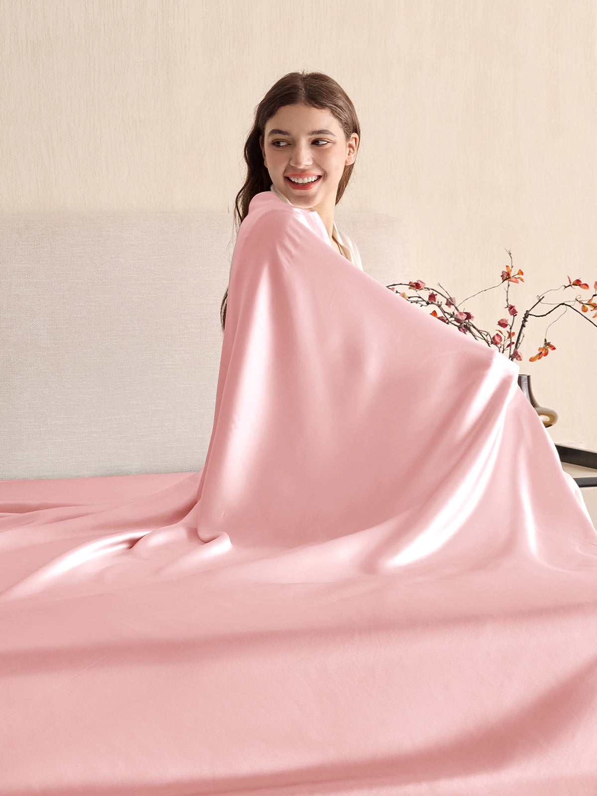 Drap-plat en soie 19 Momme