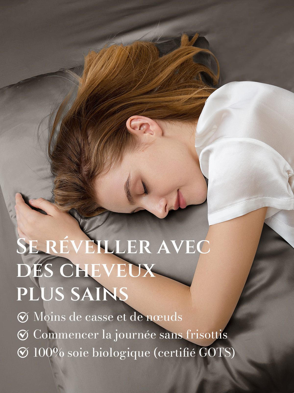Taie d’oreiller en soie 25 Momme