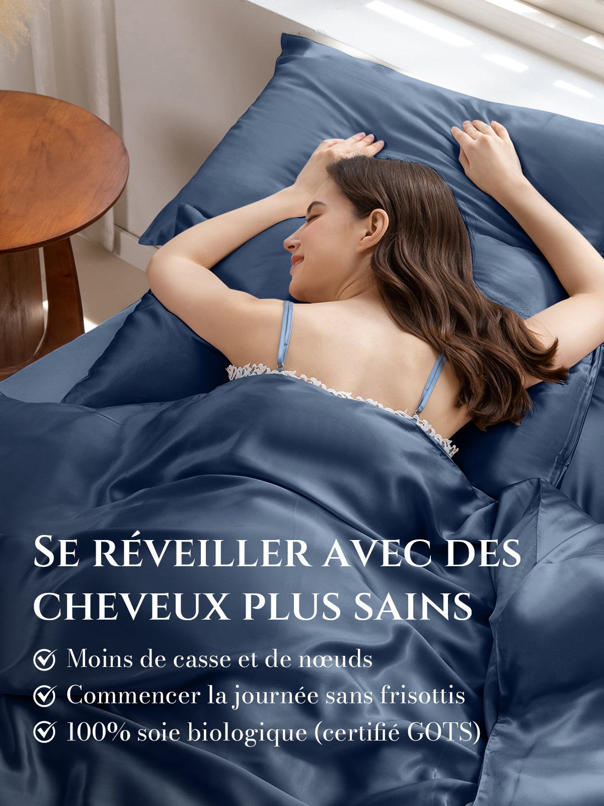 Lot de 2 taies d’oreiller soie 22 Momme