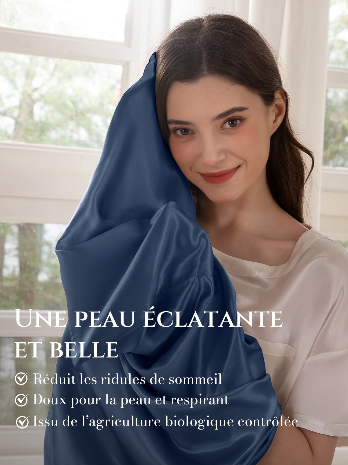 Lot de 2 taies d’oreiller soie 22 Momme