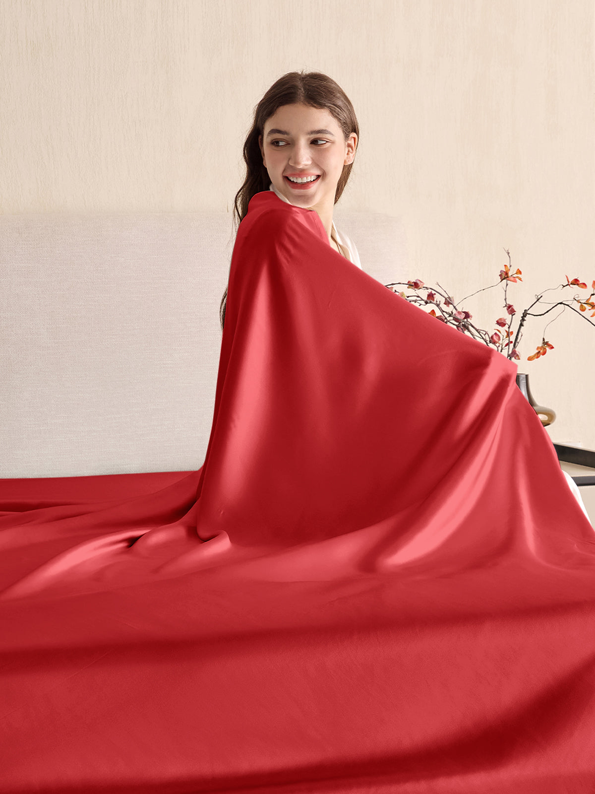 Drap-plat en soie 19 Momme