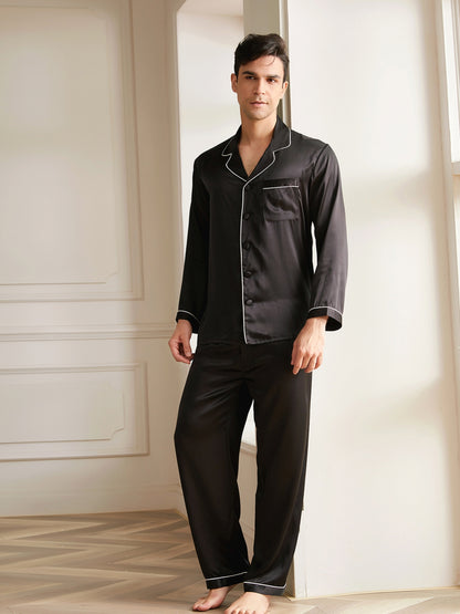 Pyjama Homme en Soie 19 Momme à Col V
