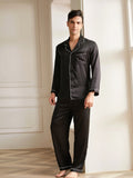 19 Momme Ensemble de pyjama en soie à col en V pour homme
