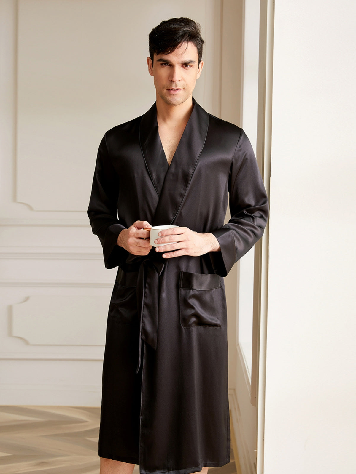 Peignoir Homme Long Soie 19 Momme Luxe