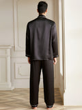 19 Momme Ensemble de pyjama en soie à col en V pour homme