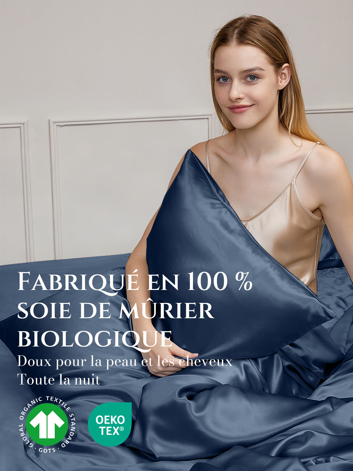 Taie d’oreiller en soie 25 Momme