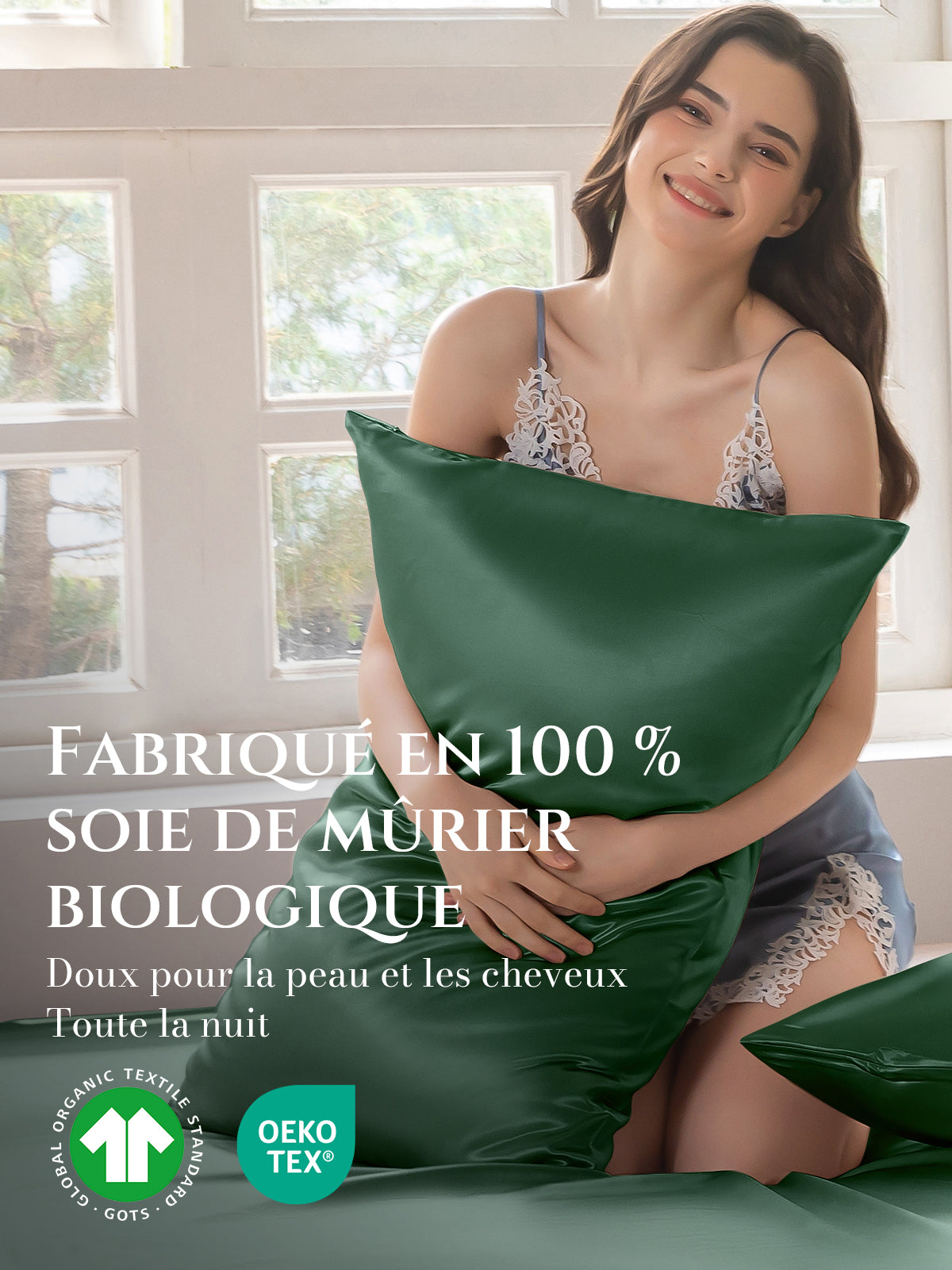 Taie d’oreiller en soie 22 Momme