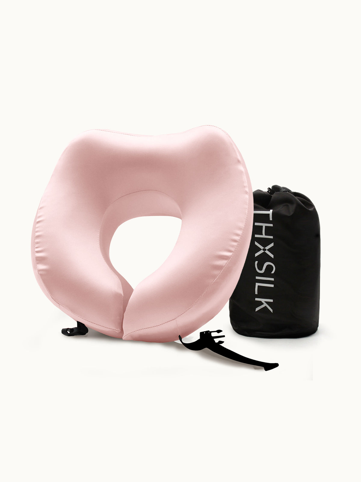 Oreiller de Voyage Ergonomique en Soie avec Mousse Mémoire Élastique