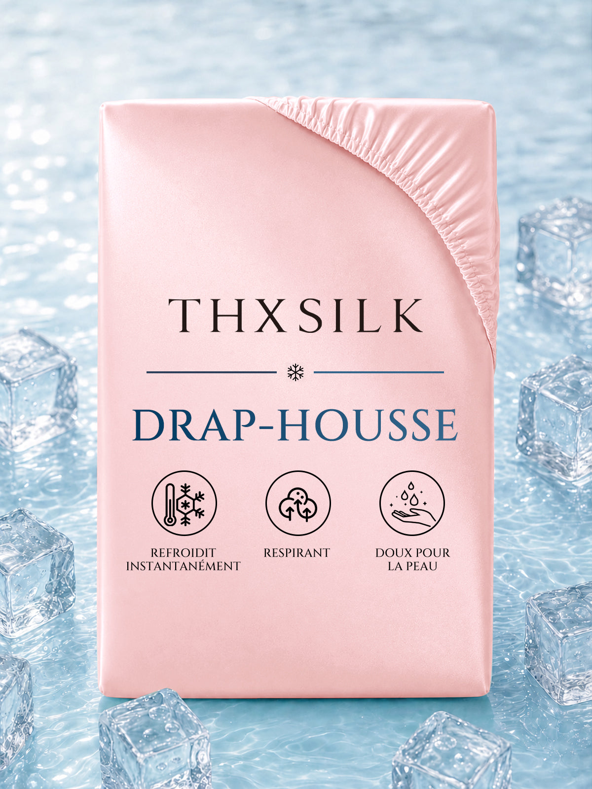 Drap-housse en soie 25 Momme sans couture
